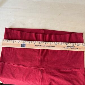 Skims Cotton Fold Over Red Flare Leggings - L